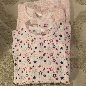 Girls long sleeve thermal shirts large